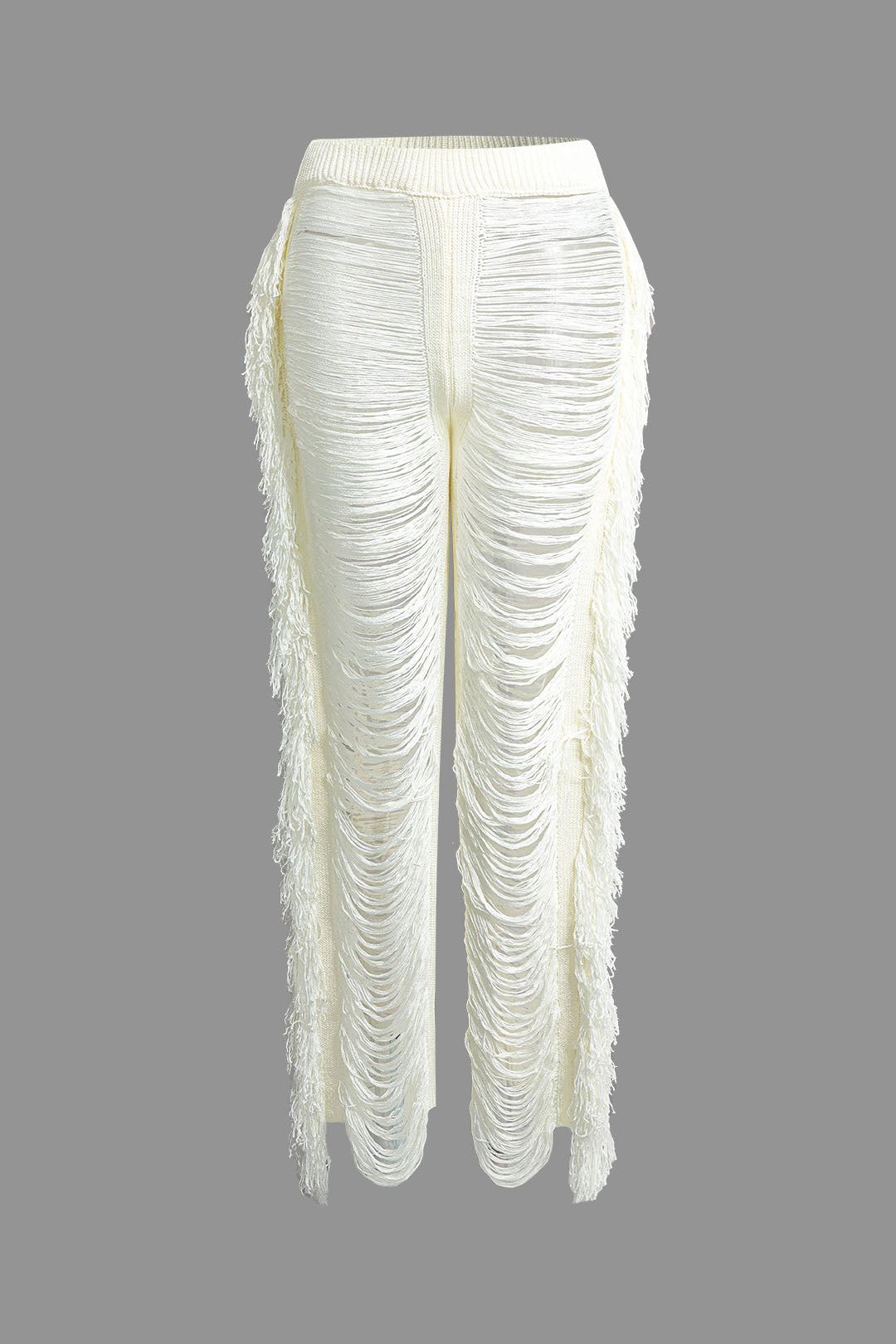 Fringed Distressed Pants