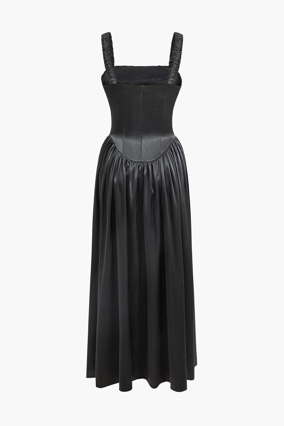 Maxi Dress bla kmiem tas-satin