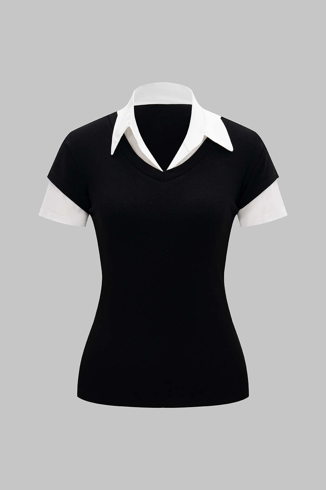 Contrast Short-Sleeve T-Shirt