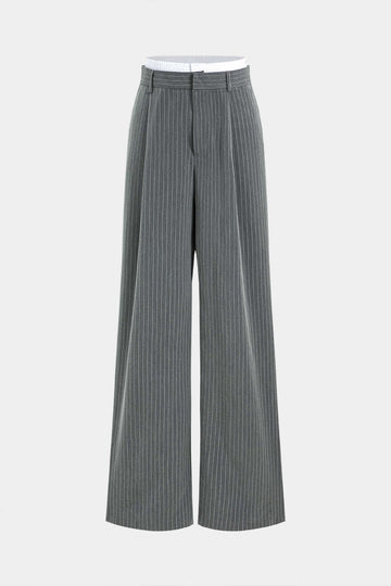 Stripes Imprimer un pantalon à taille haute