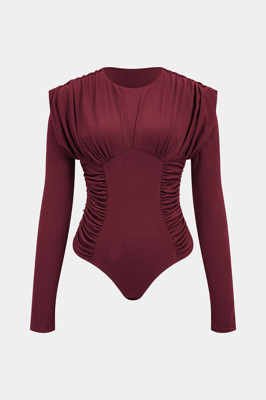 Ruched Long Sleeve Bodysuit