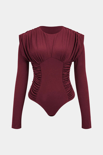Ruched Long Sleeve Bodysuit