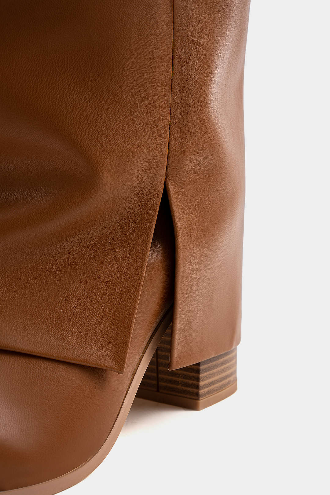 Leather Pointed Knee High Boots