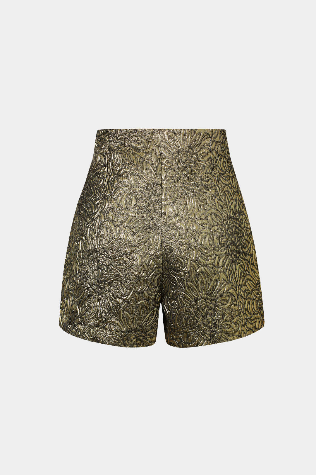 Shorts de jacquard de talle alto