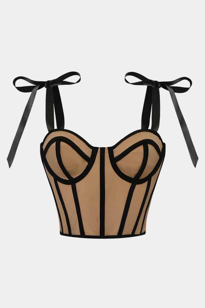 Tie Up Corset Bustier Cami Top - decent-life