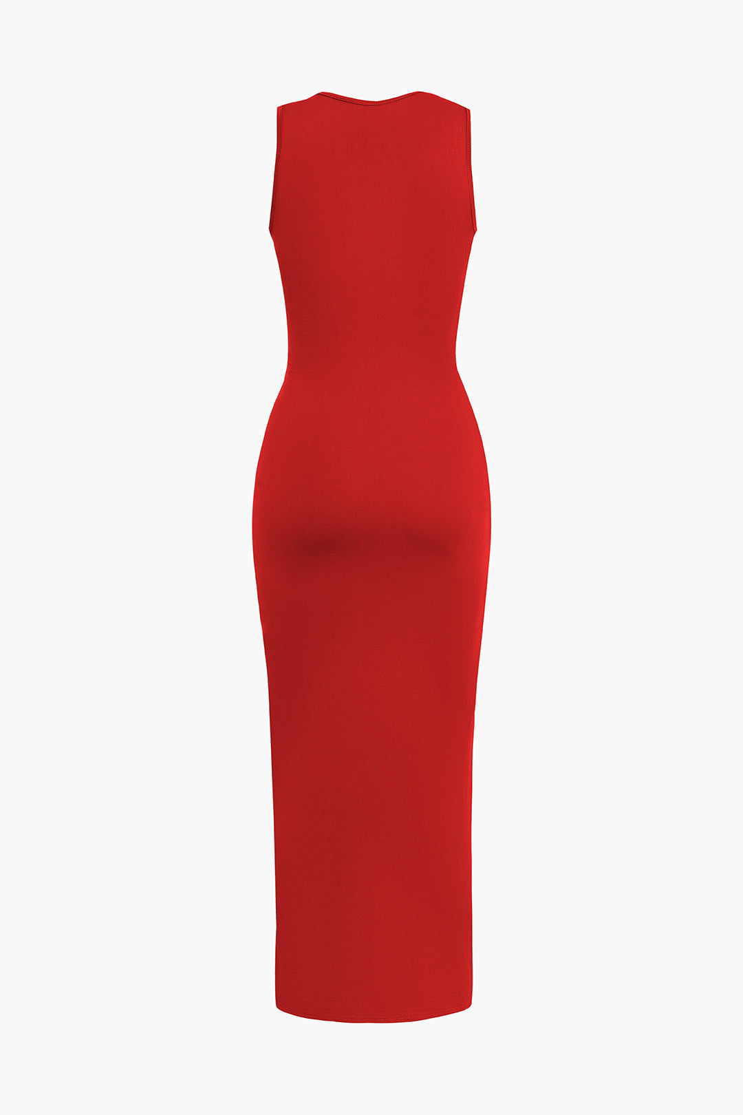 Cut Out Ruched Tank Maxi Dress