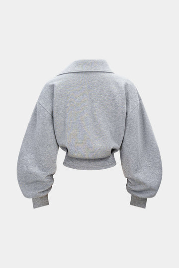 Asymmetrical Waist-Cinching Sweatshirt