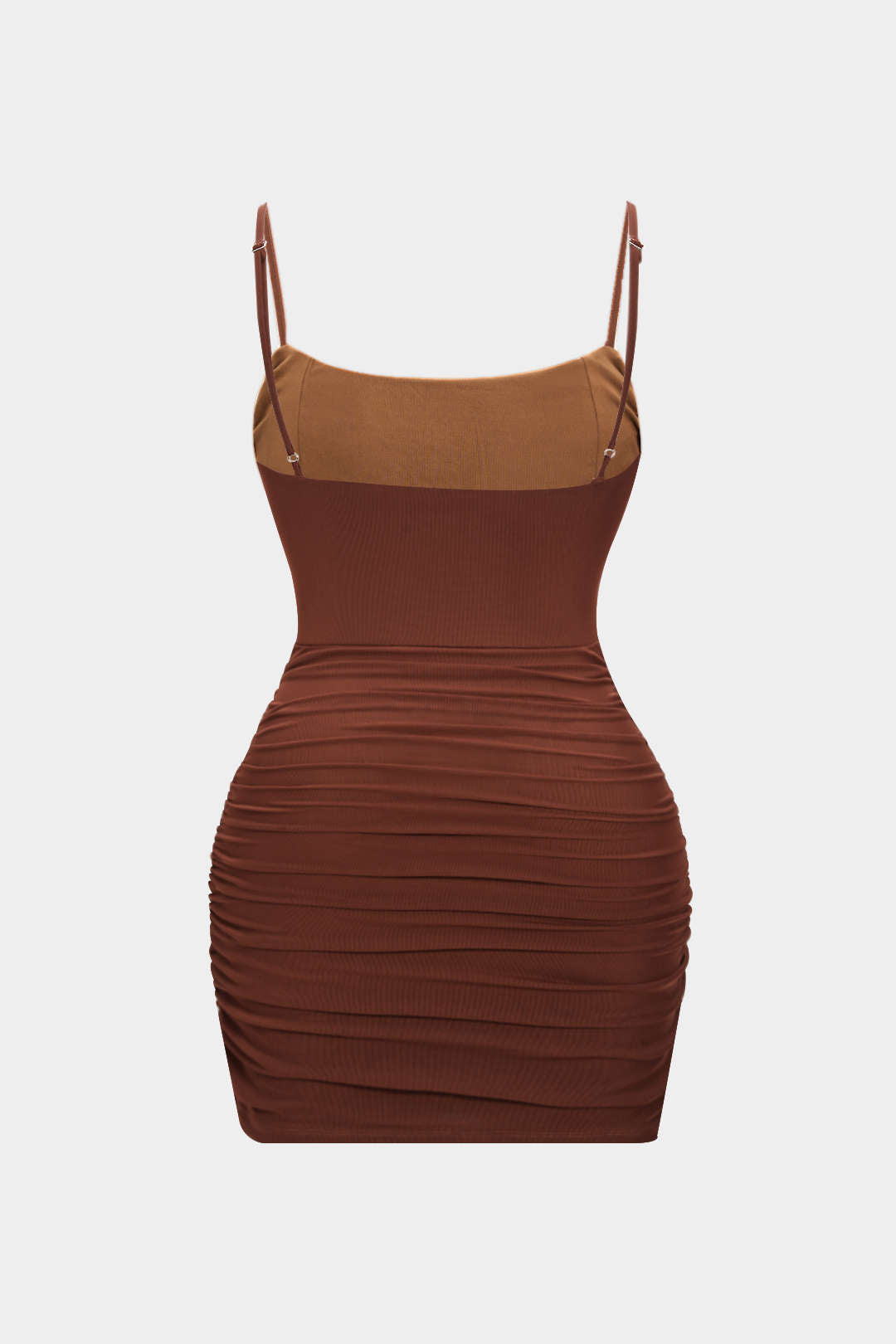 Plus Size Mesh Ruched Corset Slip Sleeveless Mini Dress