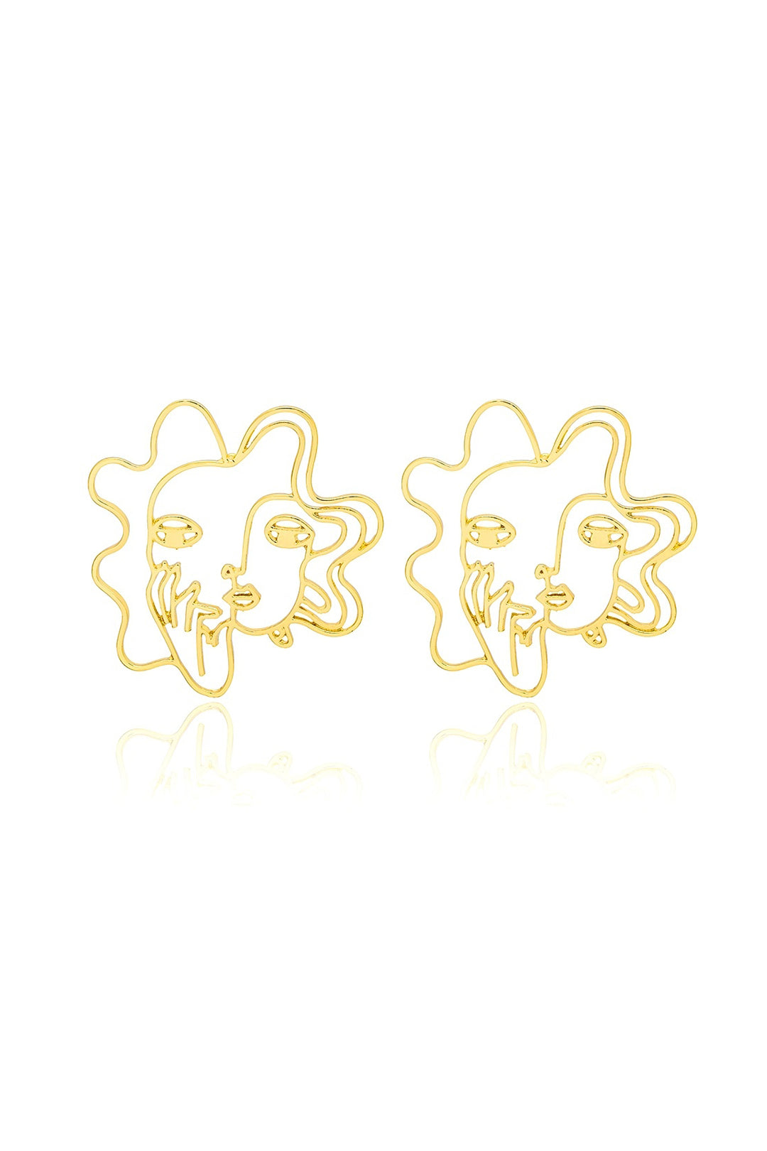 Face Charm Hollow Out Earrings