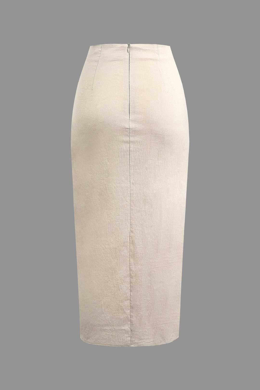 Ruched Wrap Split Maxi Skirt