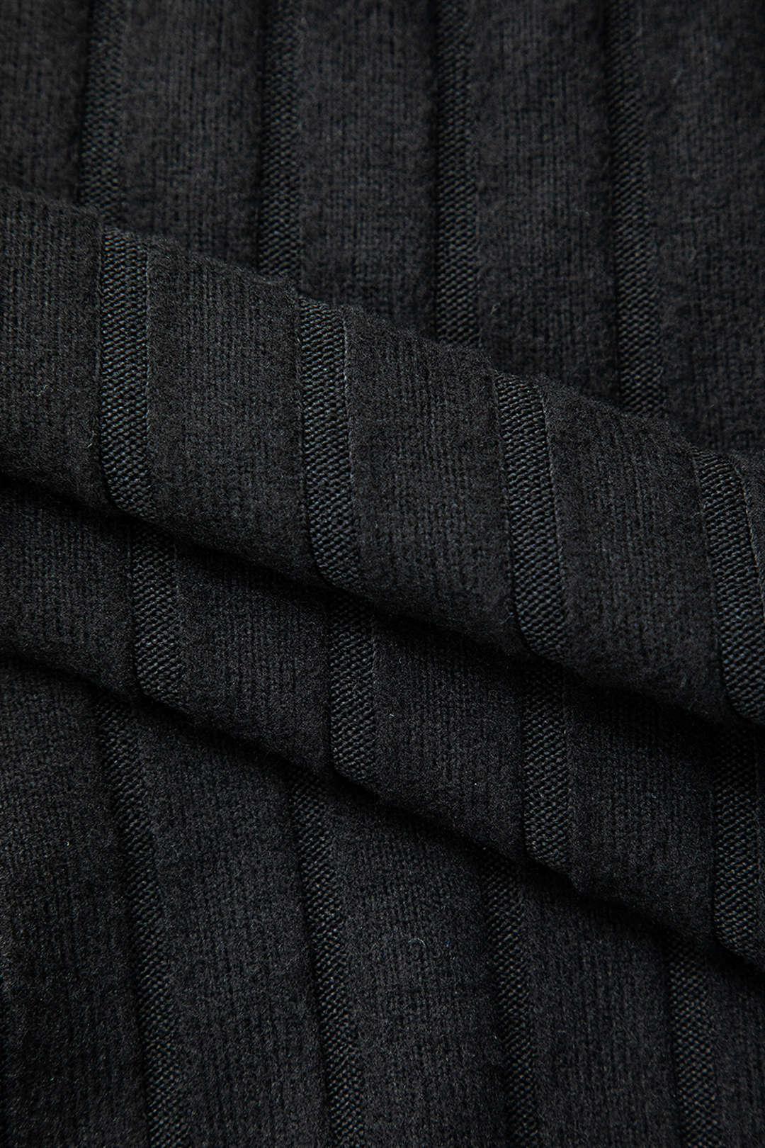 Asymmetric Scallop Trim Long Sleeve Crop Top