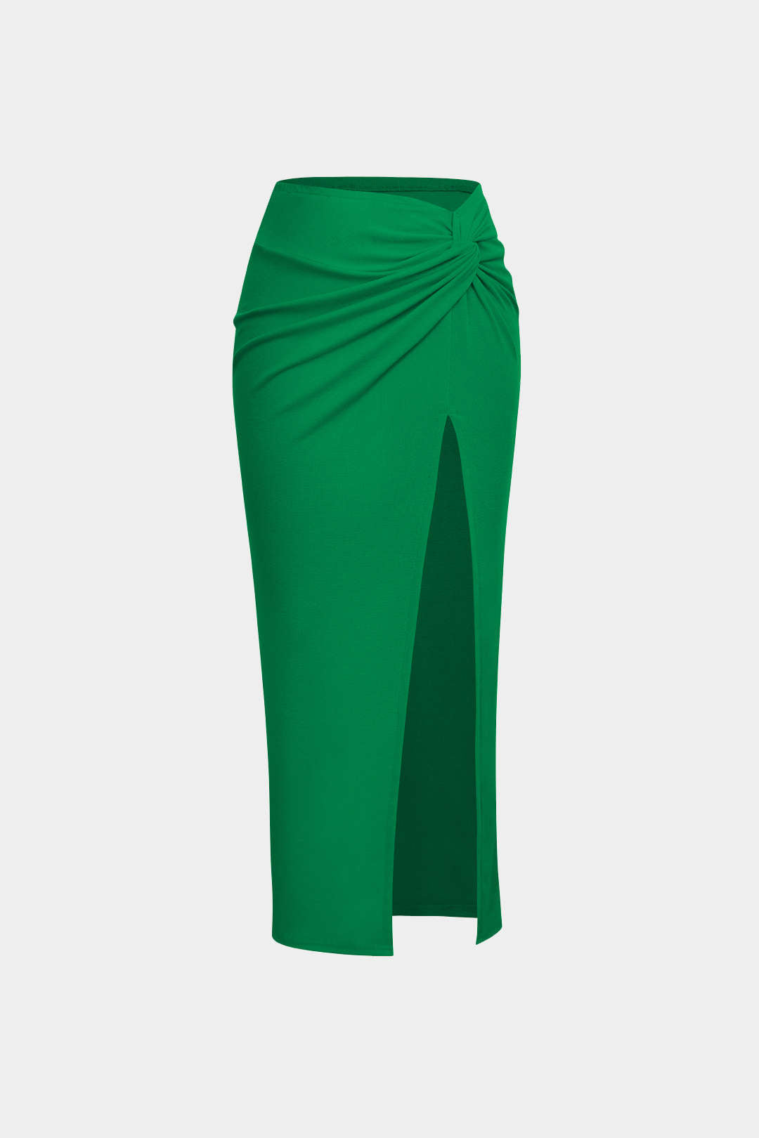 Knot Side Slit Knit Midi Spódnica