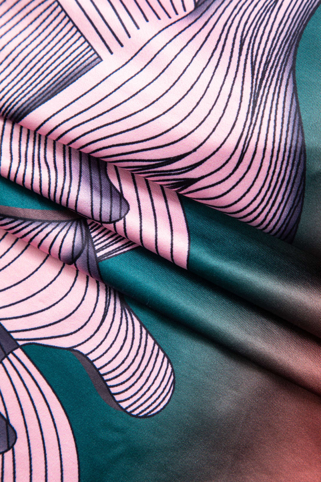 Abstract Print Backless Slip Maxi Dress