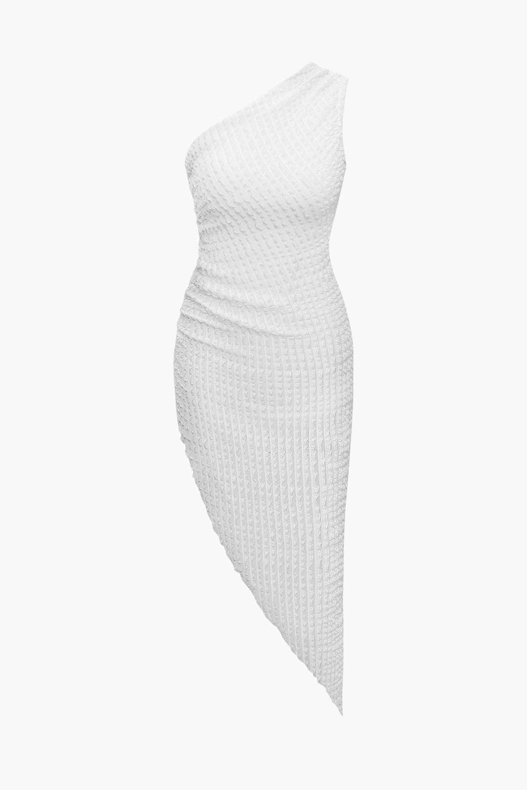 One Shoulder Asymmetric Midi Dress