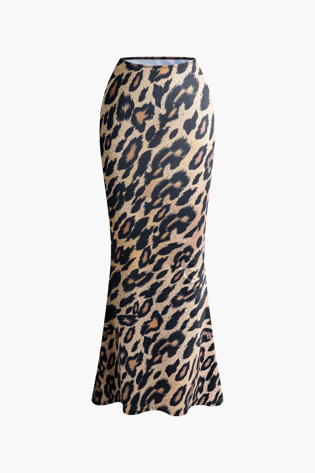 Leopard Print Tie Halter Backless Tank Top And Maxi Skirt Set