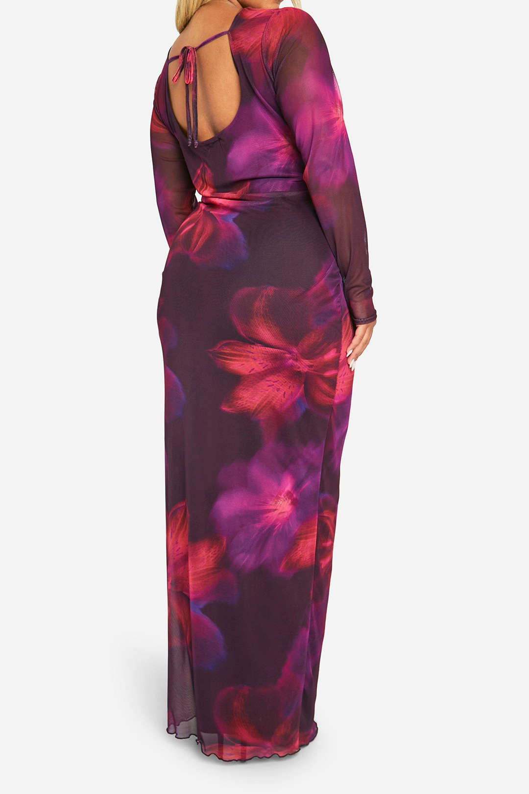 Plus Μέγεθος Floral Artistic Maxi Φόρεμα