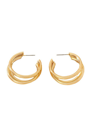 Layer Circle Metal Earrings