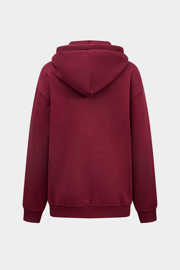 Solid Drawstring Pocket Hoodie