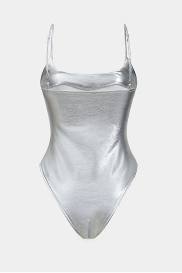 Bodysuit Bażiku Solidu Ġilda Faux