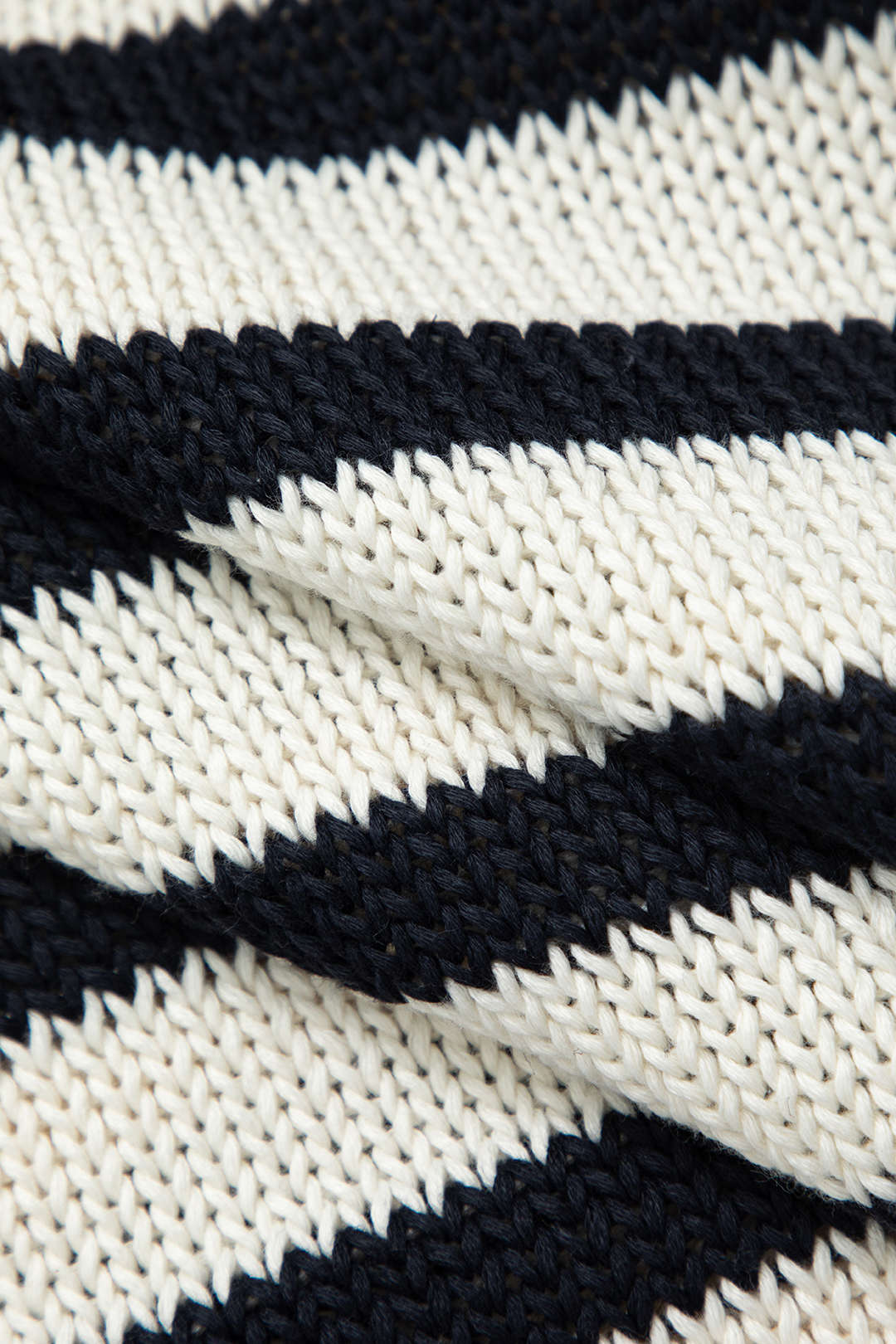 Stripe Round Neck Knit Long Sleeve Top
