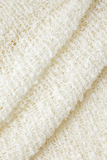 Off-Shoulder Crochet Knit Mini Dress