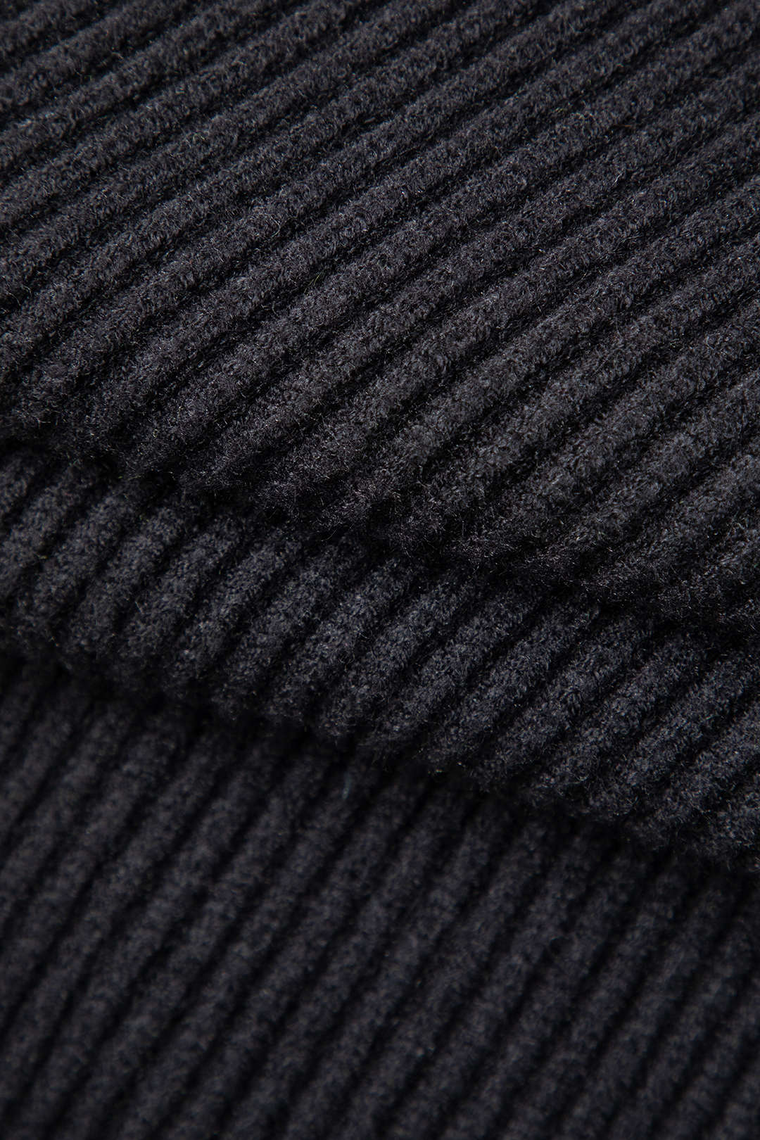 Solid Asymmetrical Hem Turtleneck Knit Top