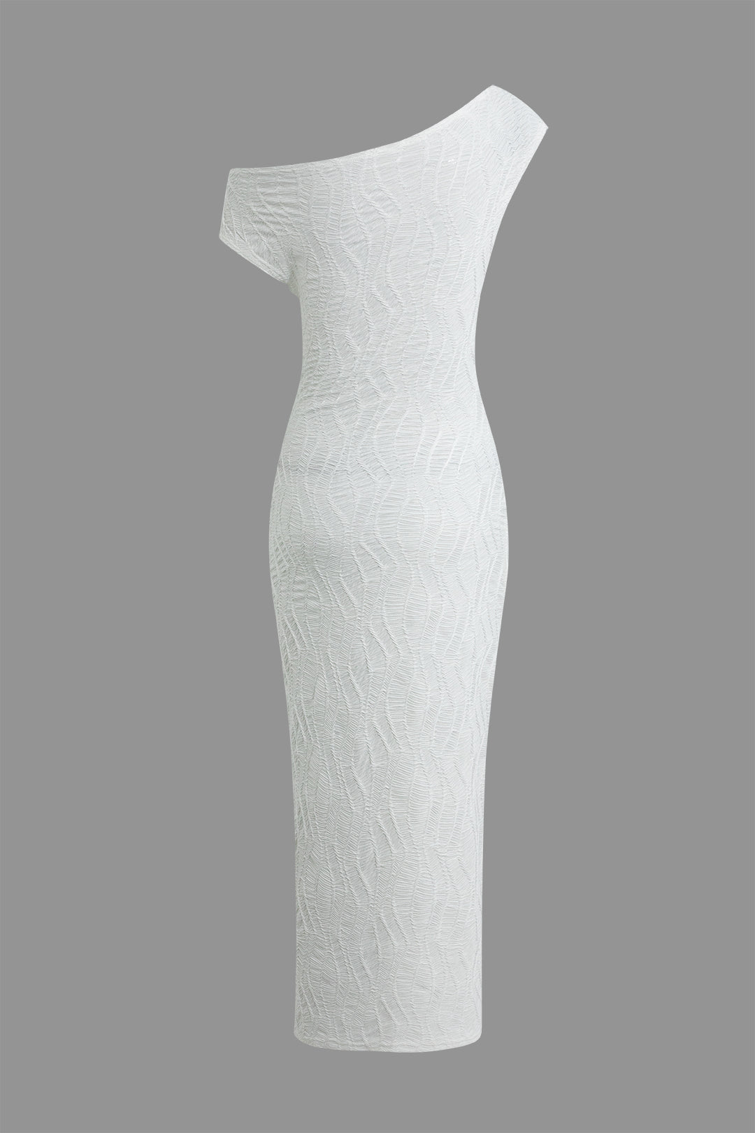 Asymmetric Texture Midi Dress