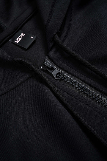 Zipper Drawstring Corset Hoodie