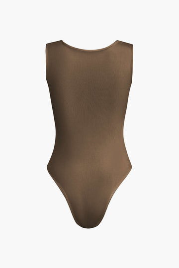 Solid Basic Square Neck Bodysuit