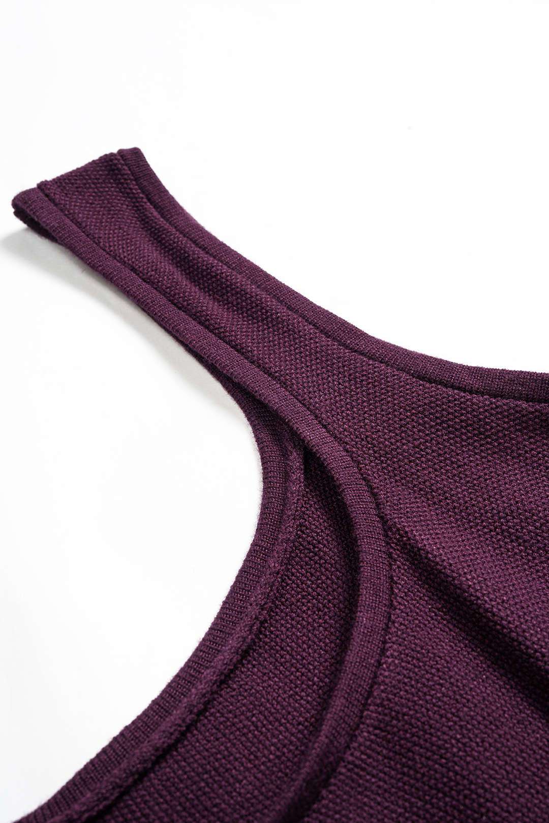 Plus Size Knit Square Neck Sleeveless Dress