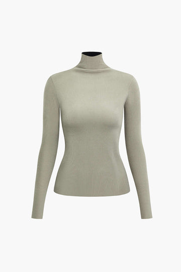 Contrast Long-Sleeve Top