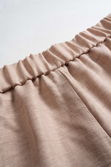 Plus Size Asymmetrical Ruched Trousers Set