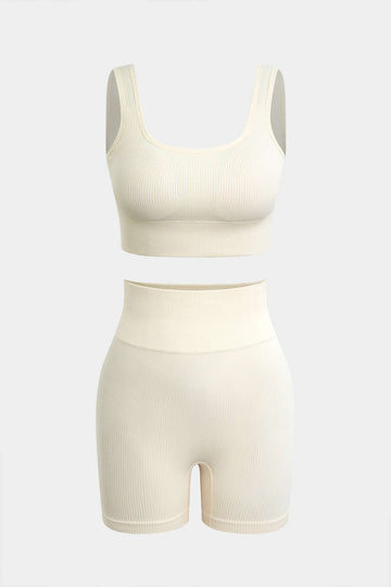 Basic Yoga Linne och Shorts Set