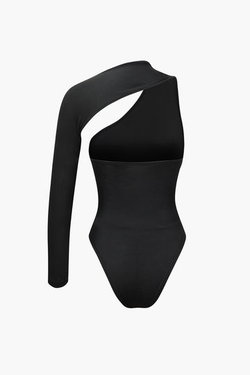 One Shoulder Cut out Bodysuit