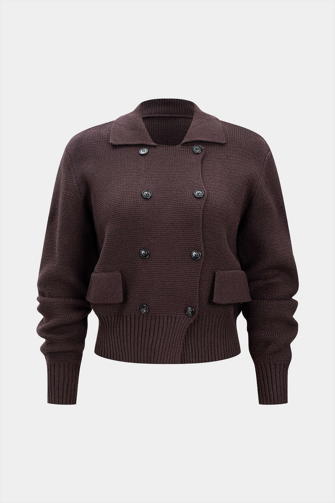 Knit Double Breasted Cardigan