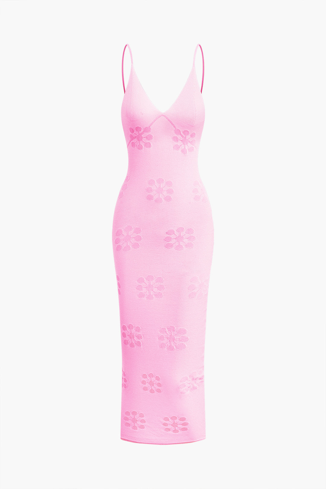 Jacquard V-neck Slip Maxi Dress