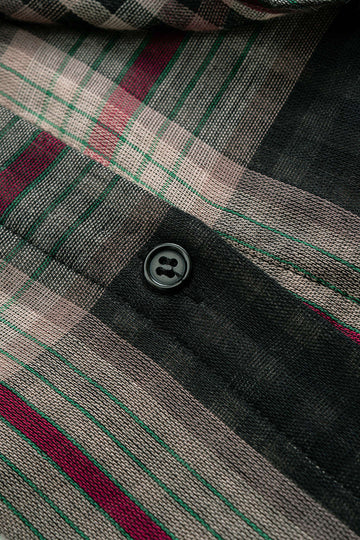 Plaid Print Tie Front High Waist Skirt