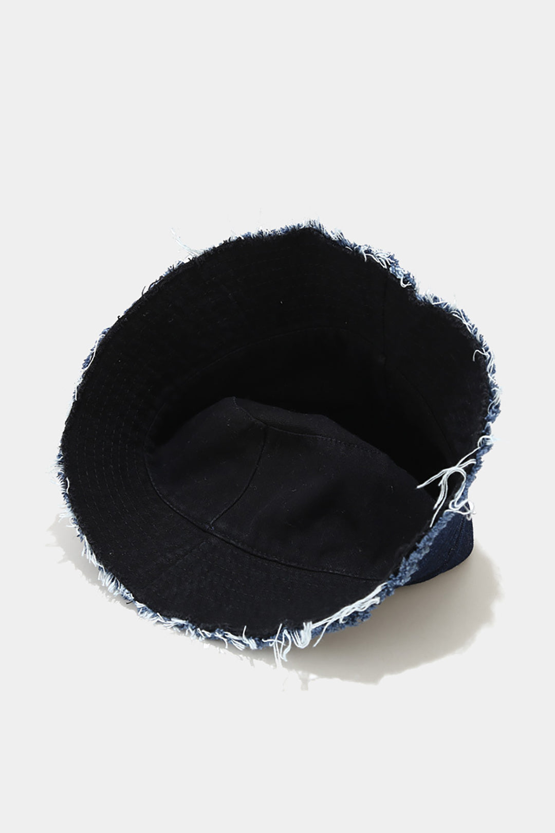 Frayed Hem Denim Bucket Hat