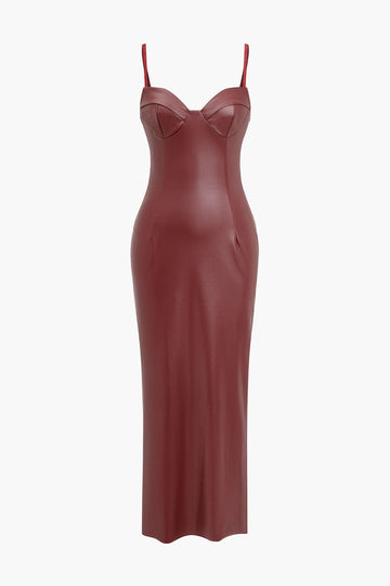 Ġilda Faux Bustier Slip Midi Dress