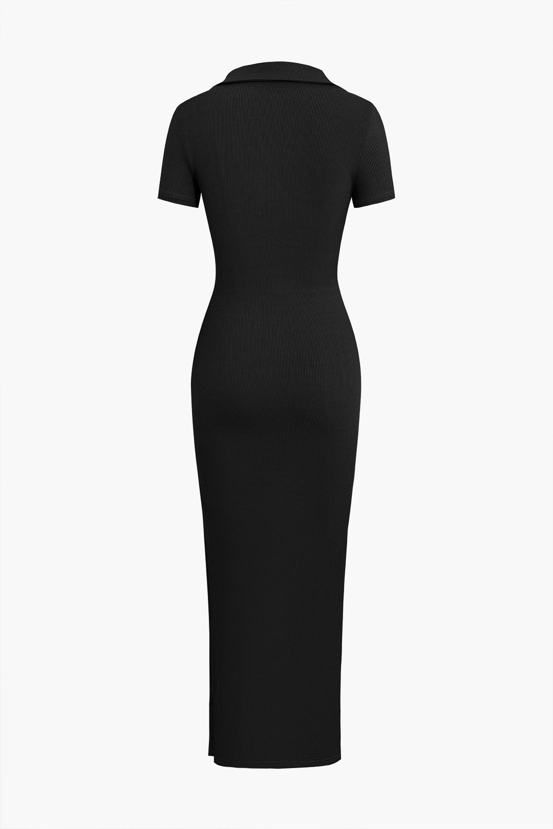 Solidu Slit Kullar Midi Dress