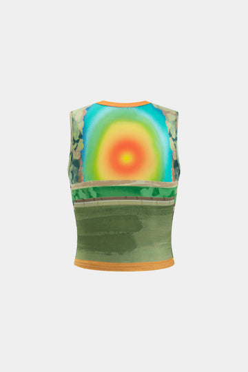 Retro -Statue -Print -Tank -Top