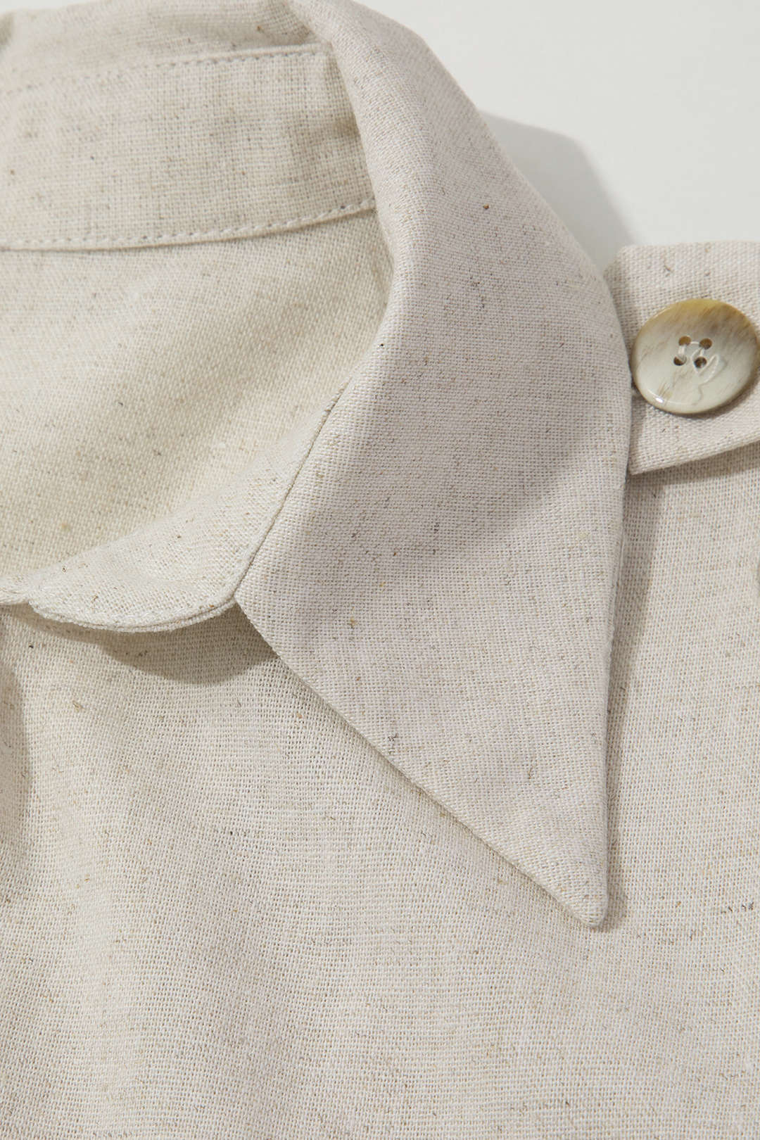 Linen-Blend Multi-Pocket Tie Waist Mini Dress