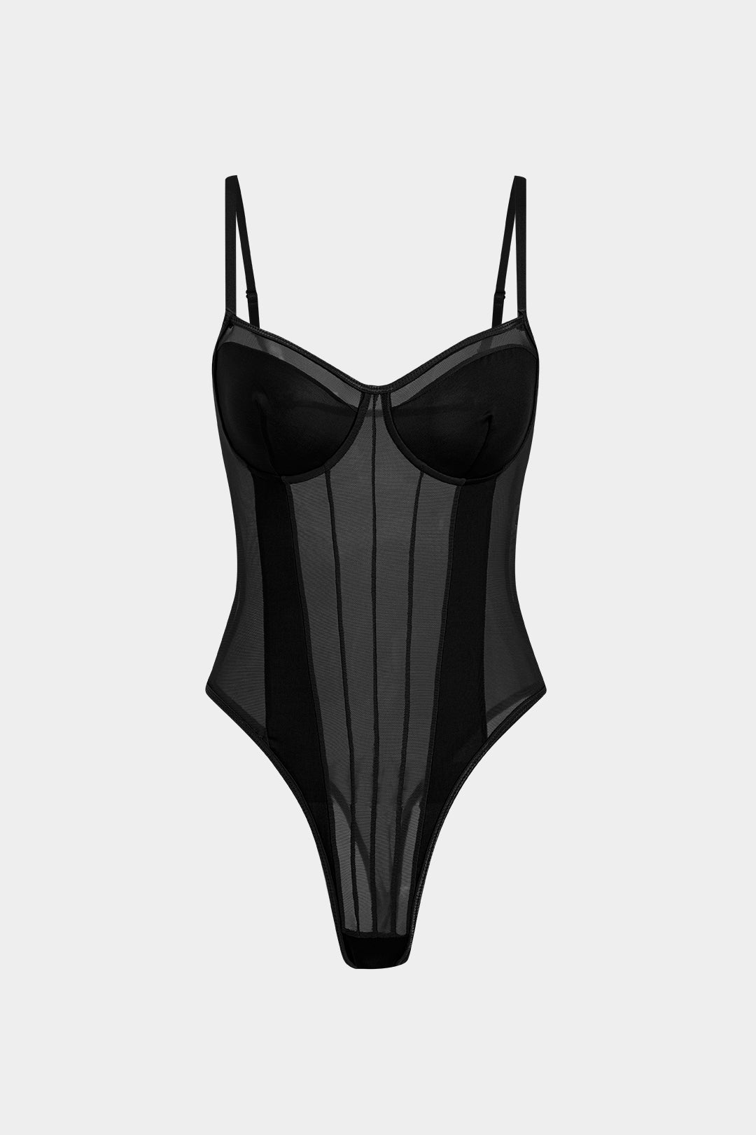 Mesh rygglöst ren lapptäcke korsett slip bodysuit