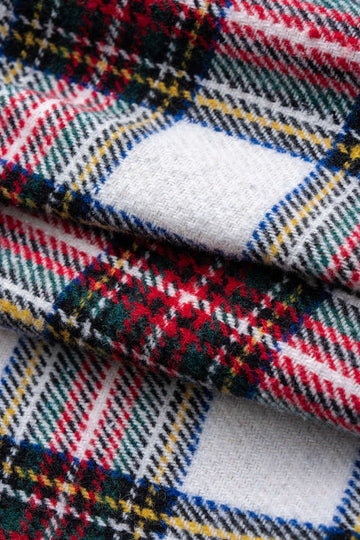 Contrast Plaid Print Asymmetrical High Waist Mini Skirt