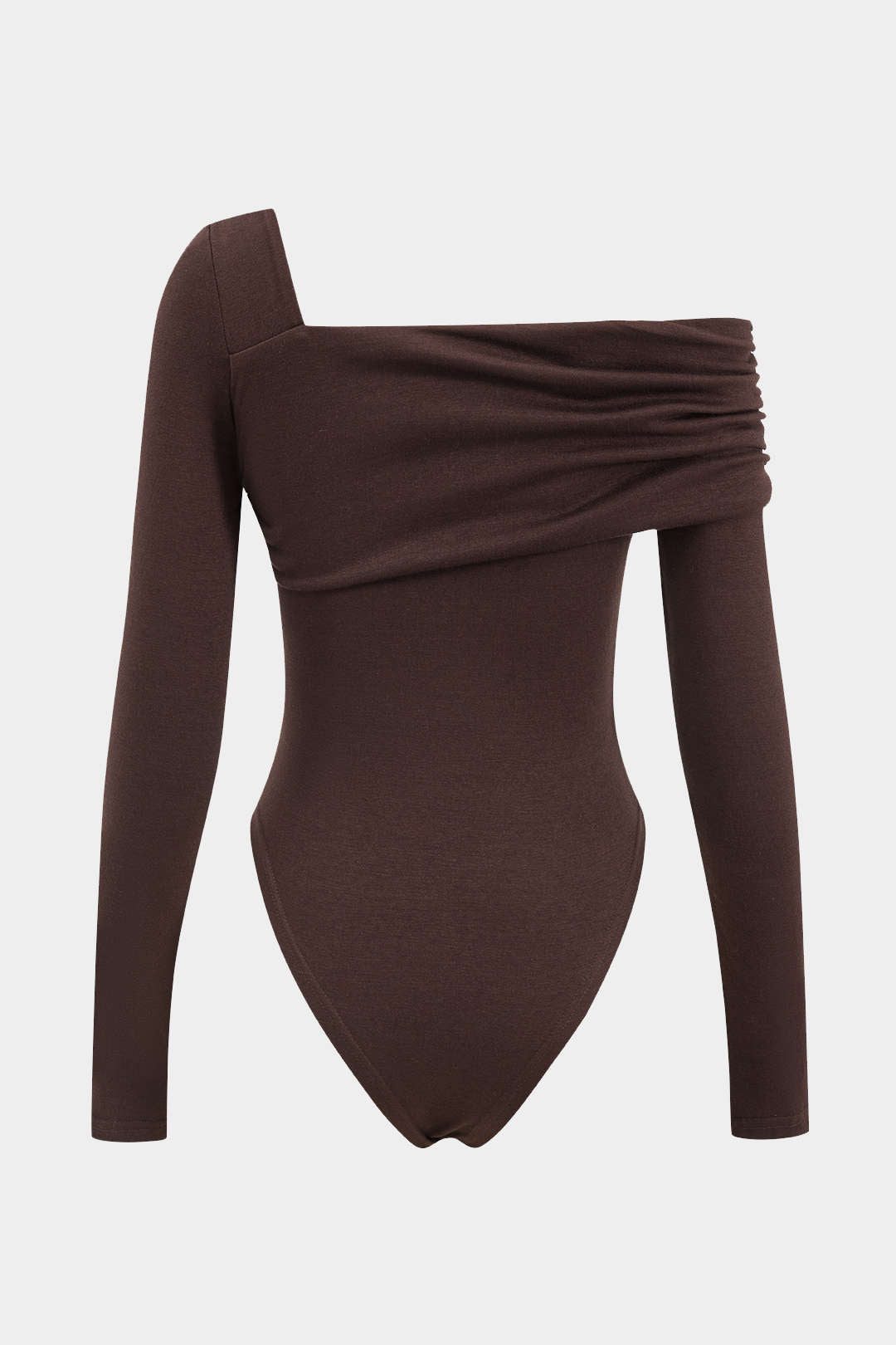 Asymmetrisk langærmet bodysuit