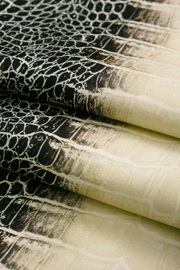 Snake Skin Print Straight Leg Shorts