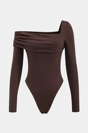 Asymmetrischer Langarmbodysuit