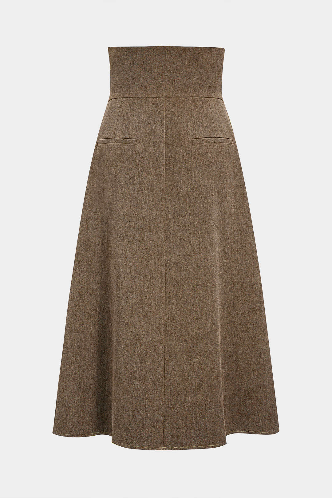 Pleated High Waist Asymmetrical Skirt