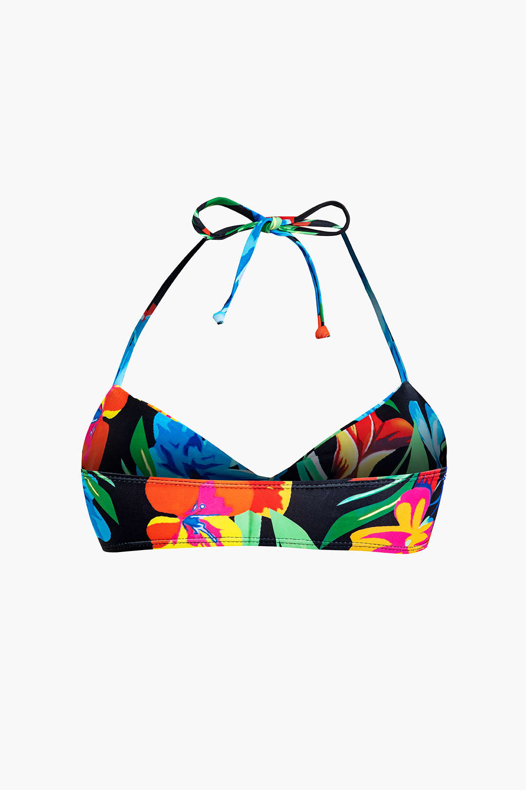 Floral Print Twist Halter Bikini Set