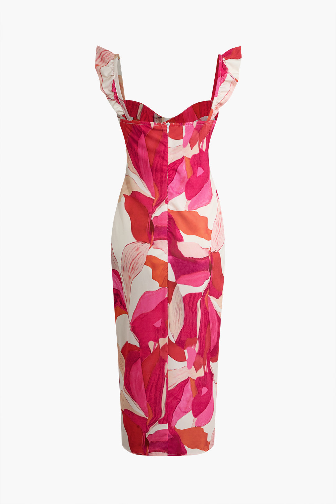 Floral Print Bustier Midi Dress